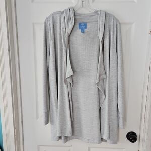 Vera Wang Heather Gray Open Cardigan